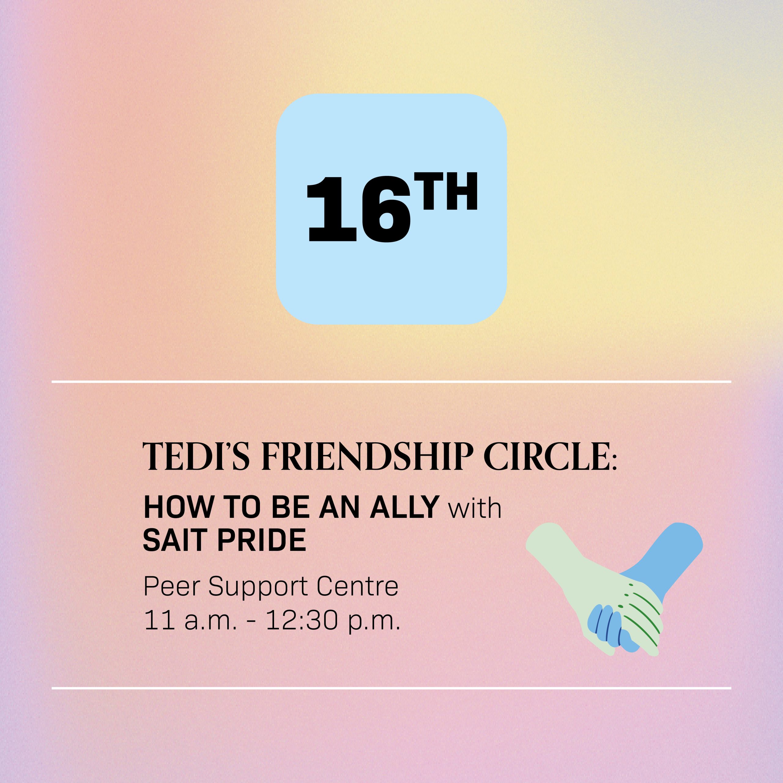 Tedi's Friendship Circle: How to be an Ally with SAIT Pride SE Saitsa Events Schedule Nov 2023 Calendar16 scaled