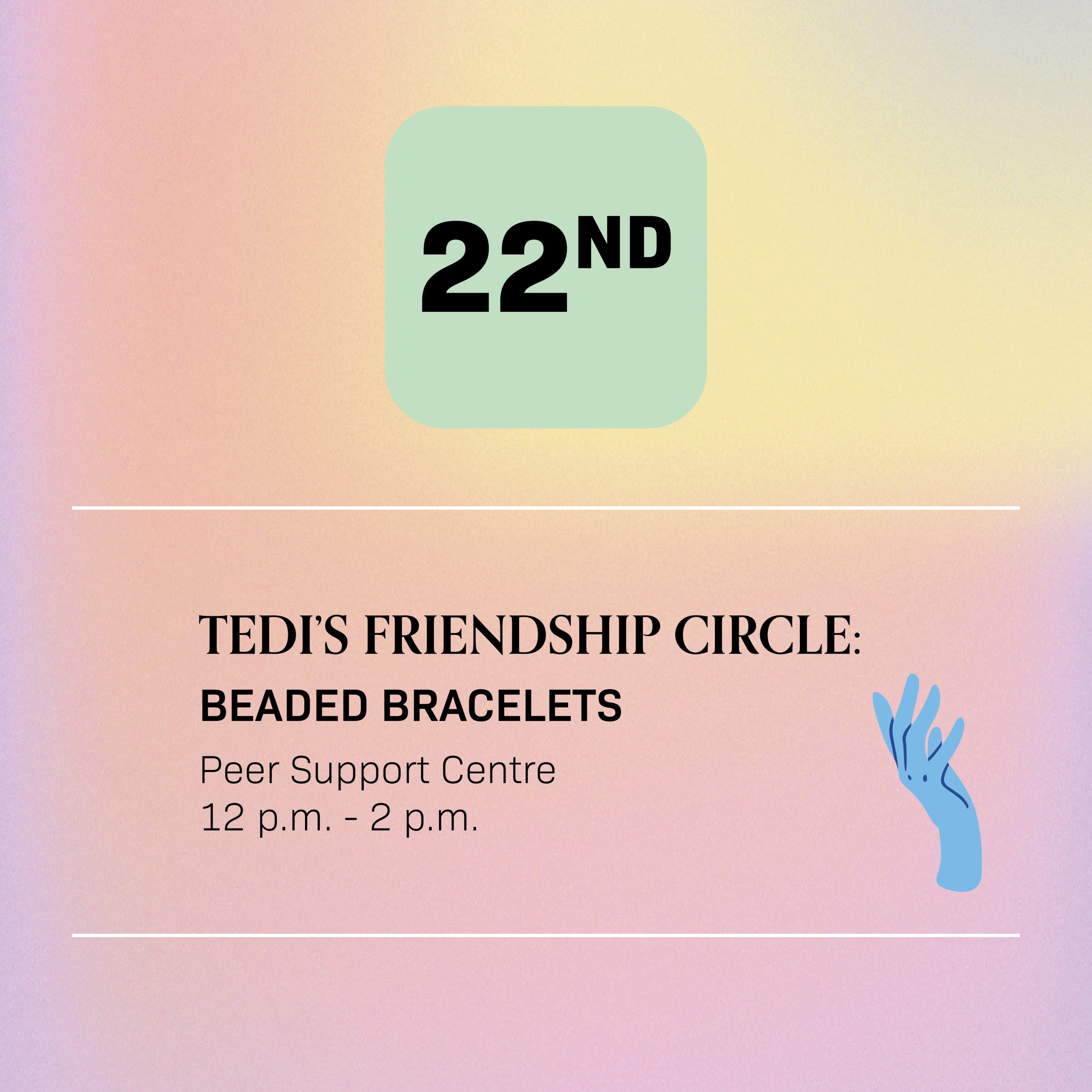 Tedi's Friendship Circle: Beaded Bracelets SE Saitsa Events Schedule Nov 2023 Calendar22 scaled