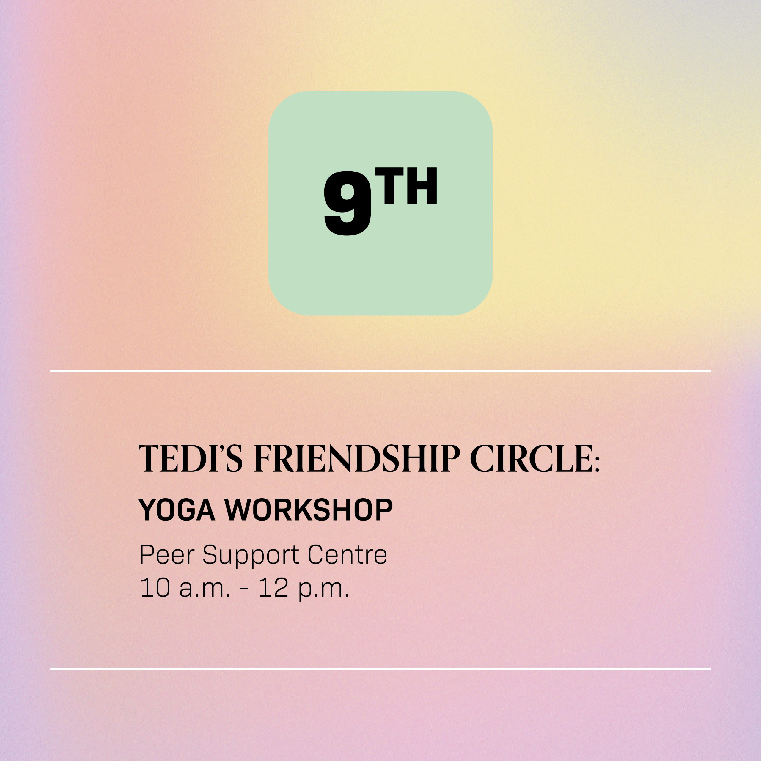 Tedi's Friendship Circle: Yoga Workshop SE Saitsa Events Schedule Nov 2023 Calendar9 scaled
